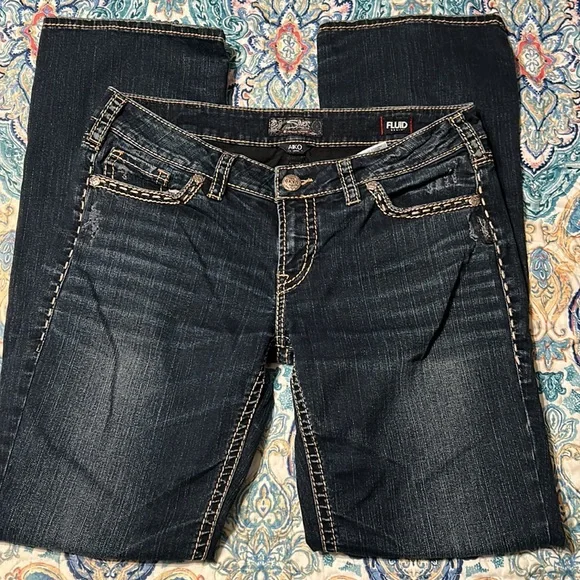 Pre-loved Silver Aiko Mid boot cut jeans size W32/L33 - Picture 3 of 7